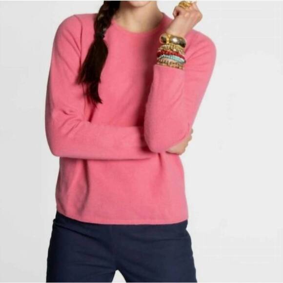 NEW FRANCES VALENTINE honey long sleeve zip back sweater in pink